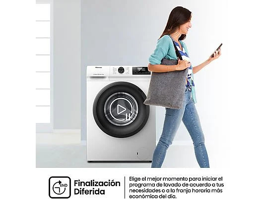 Lavadora carga frontal - Hisense WF1Q8041BW, 8 kg, 1400 Rpm, Función Vapor, Eficiencia A-20%, Blanco