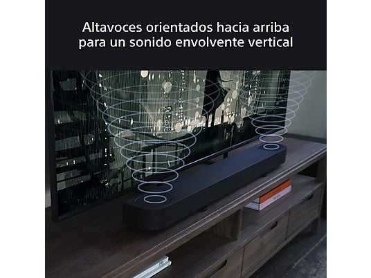 Barra de sonido - Sony BRAVIA Theatre Bar 6 (HTBD60S), 3.1.2 envolventes con subwoofer, Altavoces ascendentes, Dolby Atmos, DTSX, Voice Zoom 3 con IA