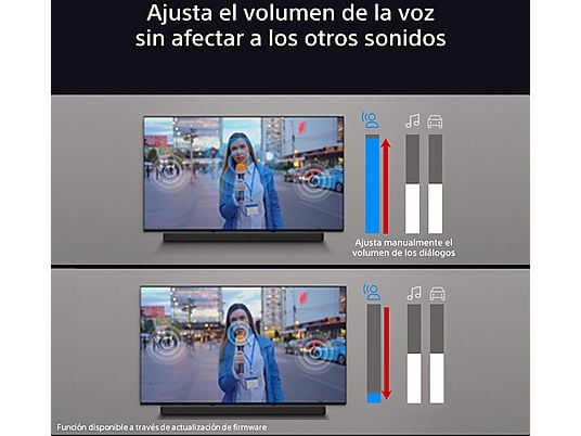 Barra de sonido - Sony BRAVIA Theatre Bar 6 (HTBD60S), 3.1.2 envolventes con subwoofer, Altavoces ascendentes, Dolby Atmos, DTSX, Voice Zoom 3 con IA