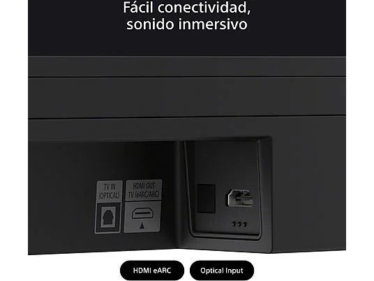 Barra de sonido - Sony BRAVIA Theatre Bar 6 (HTBD60S), 3.1.2 envolventes con subwoofer, Altavoces ascendentes, Dolby Atmos, DTSX, Voice Zoom 3 con IA