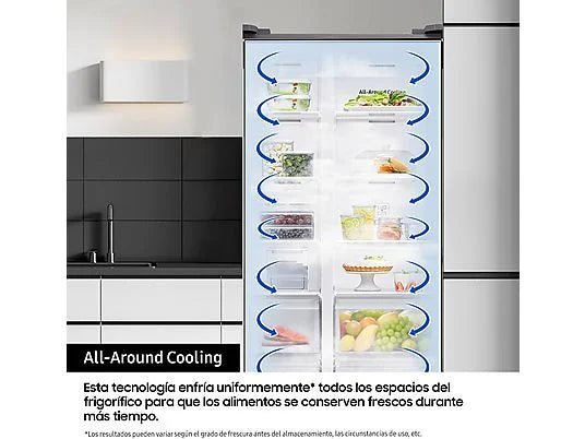 Samsung Bespoke AI American Fridge 640L - Water Ice Dispenser No Frost