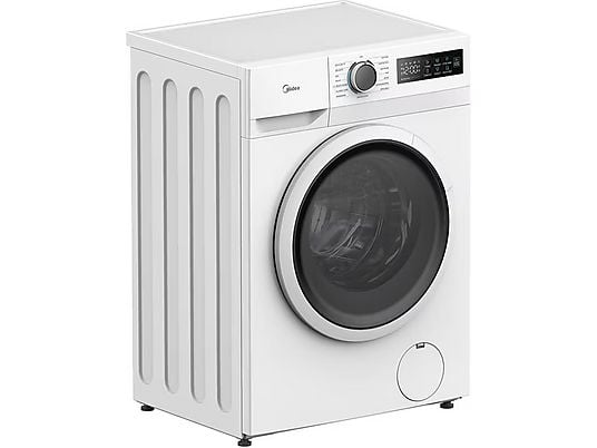 Lavadora carga frontal - Midea MF110W90BA10W-ES, 9 kg, A-10%,1400 rpm, 15 Programas, Motor Inverter, Blanco