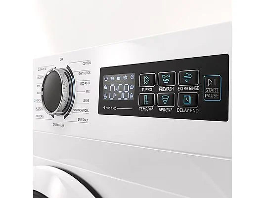 Lavadora carga frontal - Midea MF110W90BA10W-ES, 9 kg, A-10%,1400 rpm, 15 Programas, Motor Inverter, Blanco