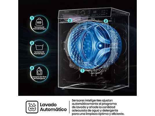 Lavadora carga frontal - Hisense WF1Q8041BW, 8 kg, 1400 Rpm, Función Vapor, Eficiencia A-20%, Blanco