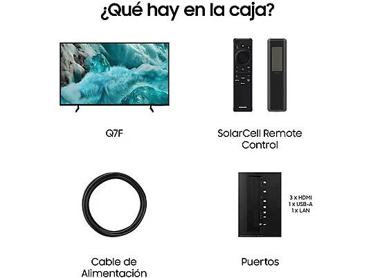 TV QLED 50 - Samsung TQ50Q7FAAUXXC, UHD 4K, Q4 AI Processor, Smart TV, Negro
