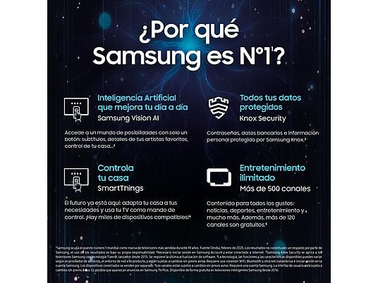 TV LED 50 - Samsung TU50U7025FKXXC, UHD 4K, Procesador Crystal 4K, Smart TV, Negro