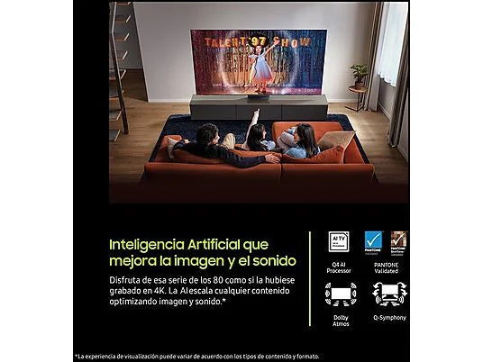 TV QLED 43 - Samsung TQ43Q7FAAUXXC, QLED 4K, Q4 AI Processor, Smart TV, Negro