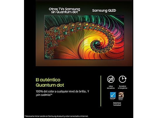 TV QLED 43 - Samsung TQ43Q7FAAUXXC, QLED 4K, Q4 AI Processor, Smart TV, Negro