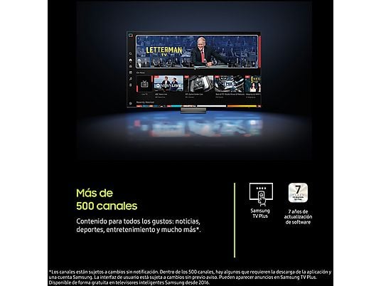 TV QLED 43 - Samsung TQ43Q7FAAUXXC, QLED 4K, Q4 AI Processor, Smart TV, Negro
