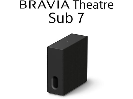 Subwoofer - Sony BRAVIA Theatre Sub 7, 100 W, Inalámbrico, Graves profundos, Fácil configuración/control, Compacto, Diseño de 2 posiciones, SW7, Negro