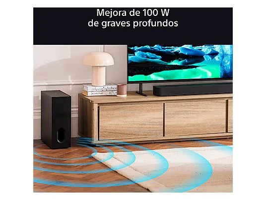 Subwoofer - Sony BRAVIA Theatre Sub 7, 100 W, Inalámbrico, Graves profundos, Fácil configuración/control, Compacto, Diseño de 2 posiciones, SW7, Negro