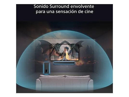 Subwoofer - Sony BRAVIA Theatre Sub 7, 100 W, Inalámbrico, Graves profundos, Fácil configuración/control, Compacto, Diseño de 2 posiciones, SW7, Negro