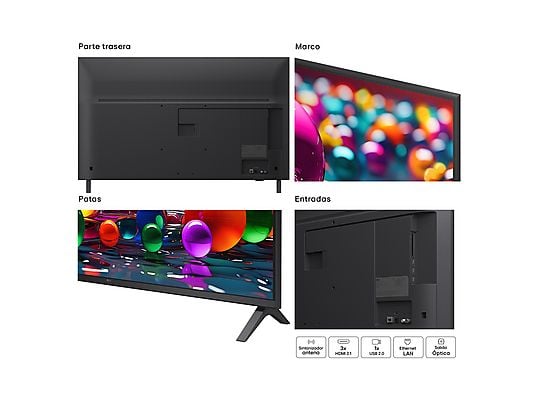 TV LED 55 - LG 55UA75006LA, UHD 4K, Procesador Inteligente α7 AI Processor 4K Gen8, Smart TV, DVB-T2 (H.265), Charcoal Black