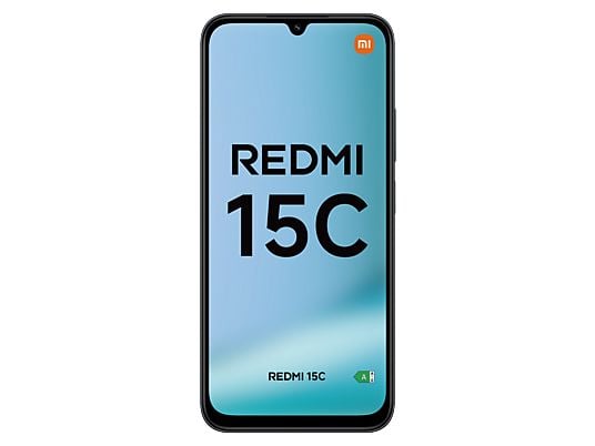 Móvil - Xiaomi Redmi 15C, Negro medianoche, 128GB, 4GB RAM, 6.9 HD+, MediaTek Helio G81-Ultra, 6000 mAh