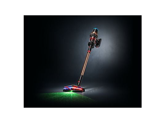 Aspirador escoba - Dyson V16 Piston Animal™, Potencia succión 315 AW, Autonomía 70 min, Antienredos, Black/Cooper