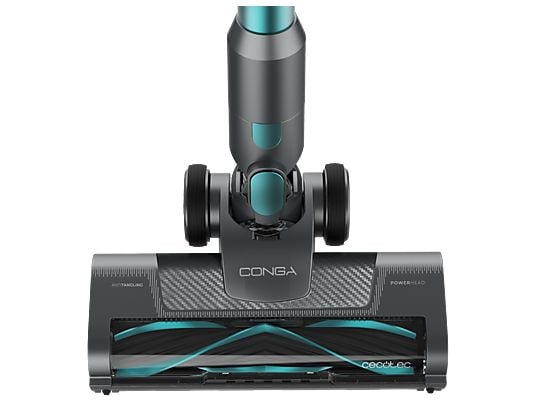 Aspirador escoba - Cecotececotec Conga Rockstar P50, 265 W, 50 min Autonomía, Filtro HEPA, Succión de 80 AW, Negro/Azul