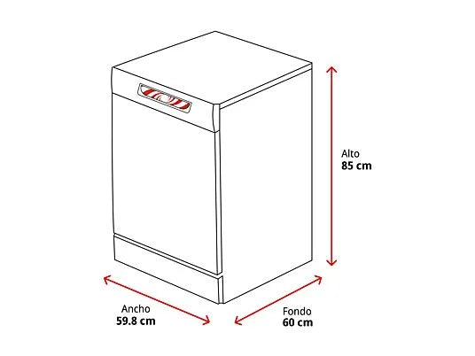 Lavavajillas - Beko DVN05320W, 13 servicios, 5 programas, 60 cm, WaterSafe™, Blanco