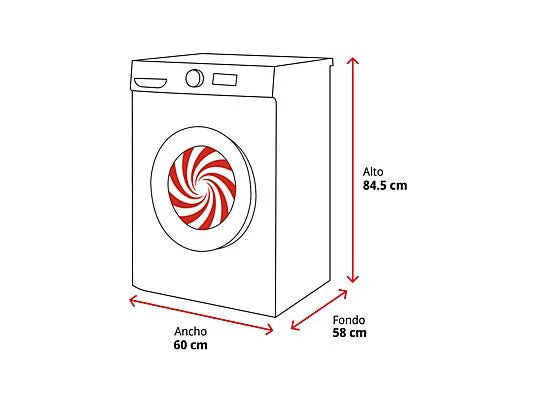 Lavadora carga frontal - Beko Energy Spin VBM3WFT39413WA, 9 kg, 1400 rpm, 15 programas, Motor ProSmart Inverter, Blanco