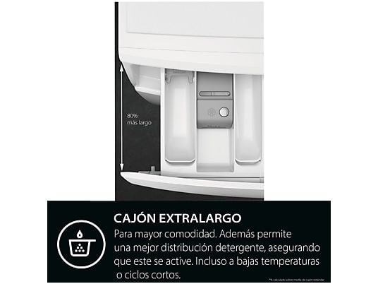 Lavadora integrable - AEG LFN7G8434F, 8 kg, 1400 rpm, Tecnología ProSense, Función Vapor, Sin panelar