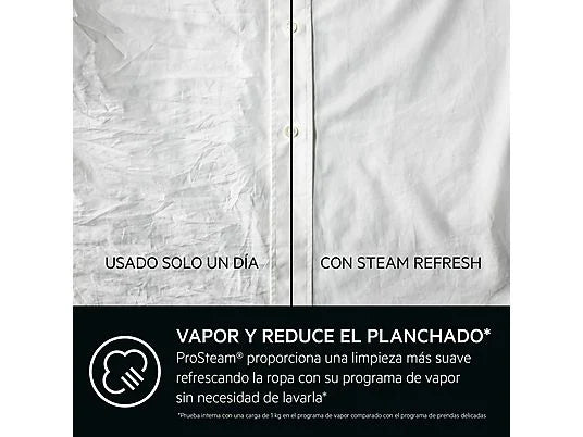 Lavadora integrable - AEG LFN7G8434F, 8 kg, 1400 rpm, Tecnología ProSense, Función Vapor, Sin panelar