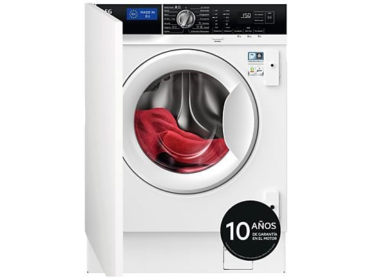 Lavadora integrable - AEG LFN7G8434F, 8 kg, 1400 rpm, Tecnología ProSense, Función Vapor, Sin panelar