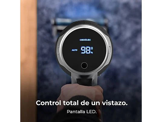 Aspirador escoba - Cecotec Conga Rockstar RS70 Pet Flex, 500 W, 65 min Autonomía, Sin Bolsa, Cepillo para Animales, Negro/Dorado