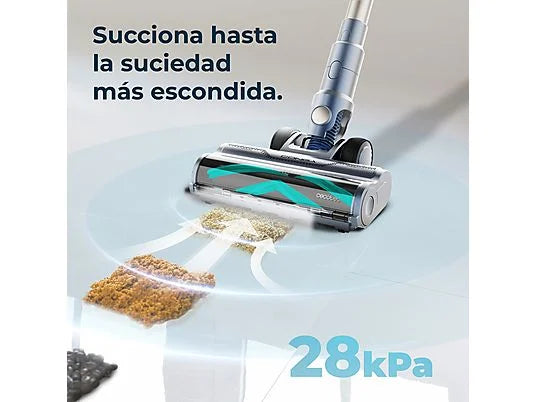 Aspirador escoba - Cecotec Conga Rockstar RS70 Pet Flex, 500 W, 65 min Autonomía, Sin Bolsa, Cepillo para Animales, Negro/Dorado
