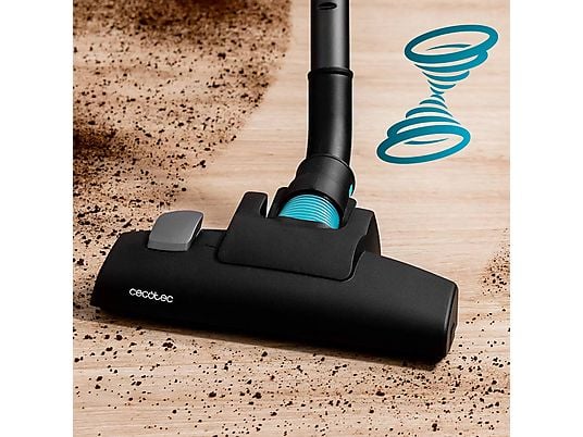 Aspirador escoba - Cecotec Conga PopStar 600 Vital, Con cable, Ciclónico, Sin bolsa, 600 W, 18 kPa, Radio acción 6 m, 500 ml, Negro