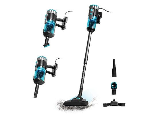 Aspirador escoba - Cecotec Conga PopStar 600 Vital, Con cable, Ciclónico, Sin bolsa, 600 W, 18 kPa, Radio acción 6 m, 500 ml, Negro