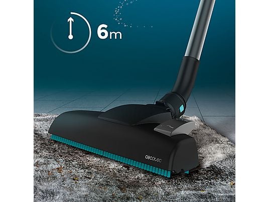 Aspirador escoba - Cecotec Conga PopStar 600 Vital, Con cable, Ciclónico, Sin bolsa, 600 W, 18 kPa, Radio acción 6 m, 500 ml, Negro