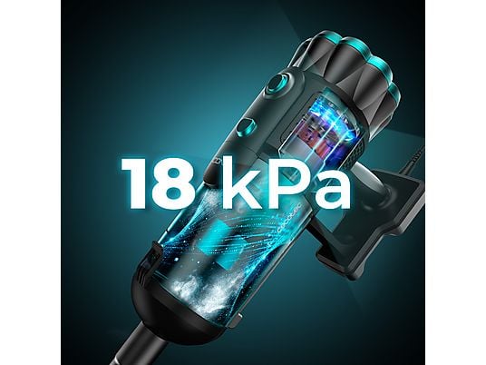 Aspirador escoba - Cecotec Conga PopStar 600 Vital, Con cable, Ciclónico, Sin bolsa, 600 W, 18 kPa, Radio acción 6 m, 500 ml, Negro