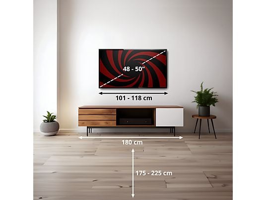 TV QLED 50 - PEAQ PTV 50GQU-5026C, QLED 4K, SmartGoogle TV, DVB-T2, HDR10, Dolby Audio, Triple Tuner, Negro
