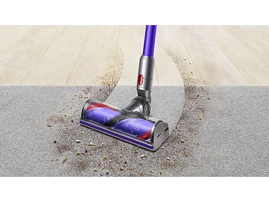 Aspirador escoba - Dyson V11™ Advanced, Potencia succión 200 AW, Autonomía 60 min, Accesorios, 3 Modos, Morado/Níquel