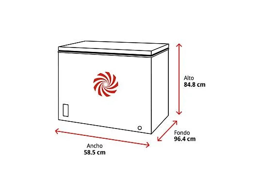 Congelador horizontal blanco 84,8 cm ancho