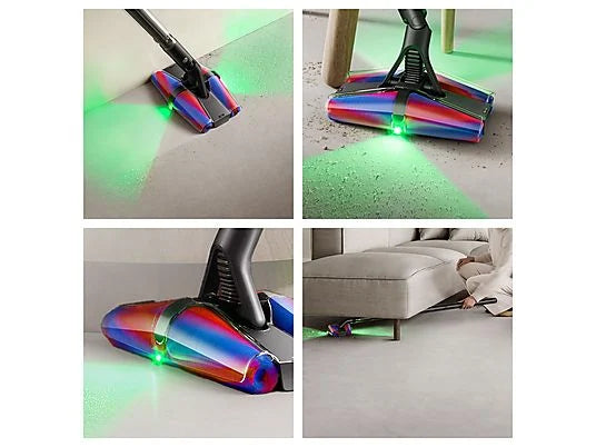 Aspirador escoba - Dyson PencilVac Fluffycones™, Potencia succión 55 AW, Autonomía 30 min, Ligera y Manejable, Negro mate