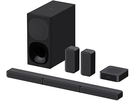 Barra de sonido - Sony HTS40R.CEL, Surround 5.1, Subwoofer, Altavoces traseros inalámbricos, HDMI, Bluetooth, 600 W, Negro
