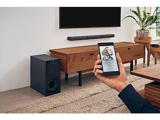 Barra de sonido - Sony HTS40R.CEL, Surround 5.1, Subwoofer, Altavoces traseros inalámbricos, HDMI, Bluetooth, 600 W, Negro