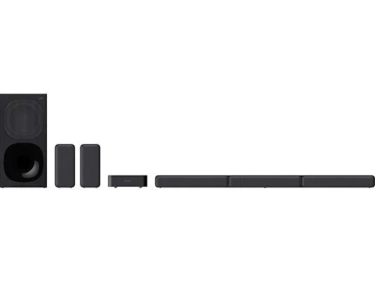 Barra de sonido - Sony HTS40R.CEL, Surround 5.1, Subwoofer, Altavoces traseros inalámbricos, HDMI, Bluetooth, 600 W, Negro