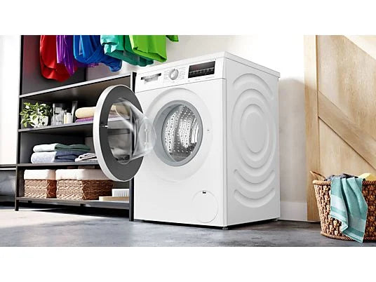 Lavadora carga frontal - Bosch WUU28T63ES, 8 kg, 1.400 rpm, 15 programas, Motor Eco Silence, Activewater, Blanco