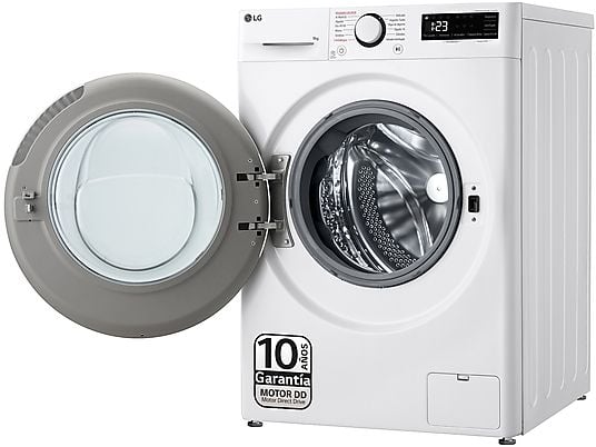Lavadora carga frontal - LG F2WR5S09A0W, 9 kg, Blanco