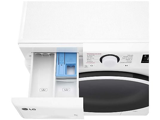 Lavadora carga frontal - LG F2WR5S09A0W, 9 kg, Blanco