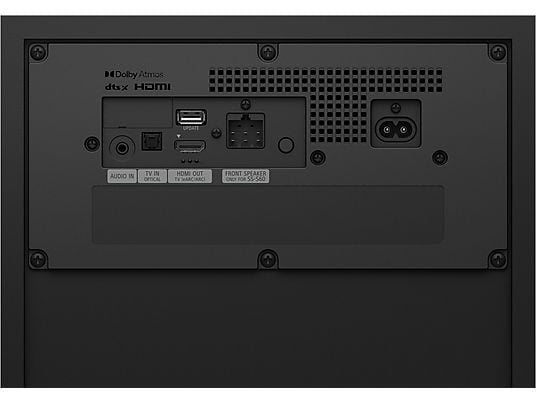 Barra de sonido - SONY HTS60.CEL, Bluetooth, Subwoofer Inalámbrico, 1000 W, Negro