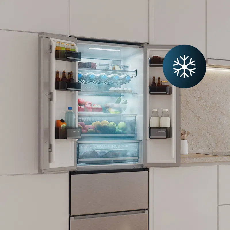 Cecotec French Door Fridge 395L Stainless Steel - No Frost Inverter