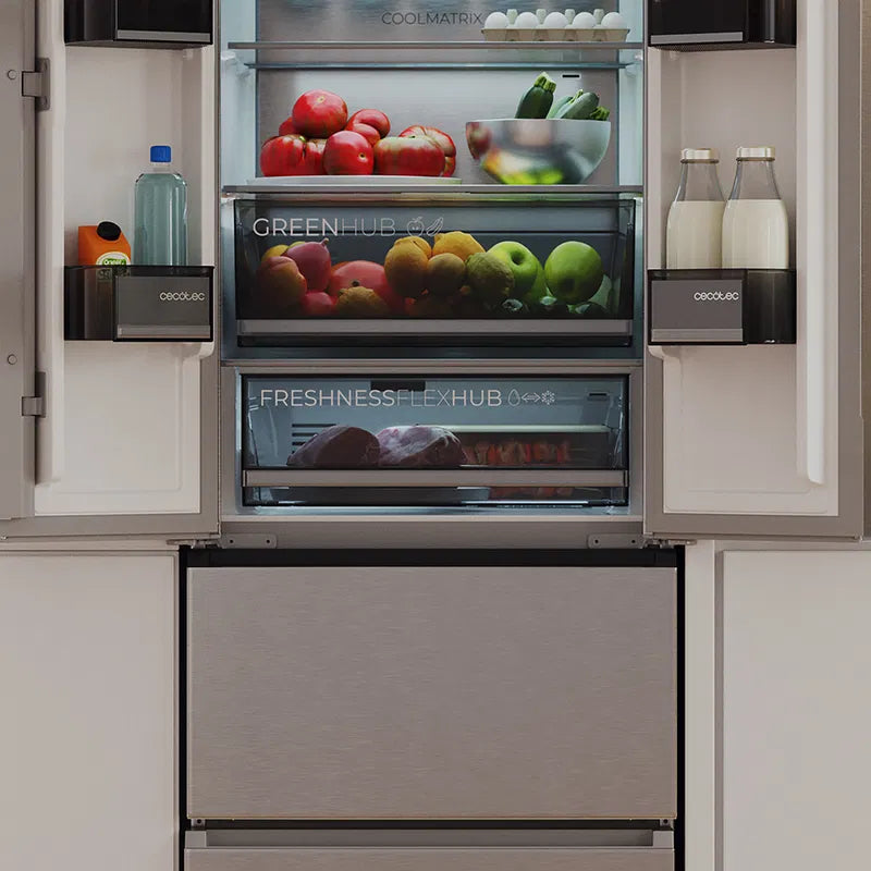Cecotec French Door Fridge 395L Stainless Steel - No Frost Inverter